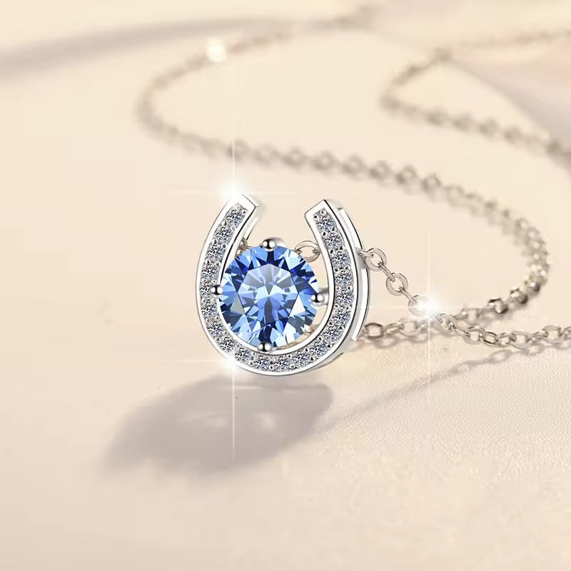 Dây Chuyền ESME ESHK053B Kim Cương Đá Moissanite Bạc 925 Xi Kim 5 lớp