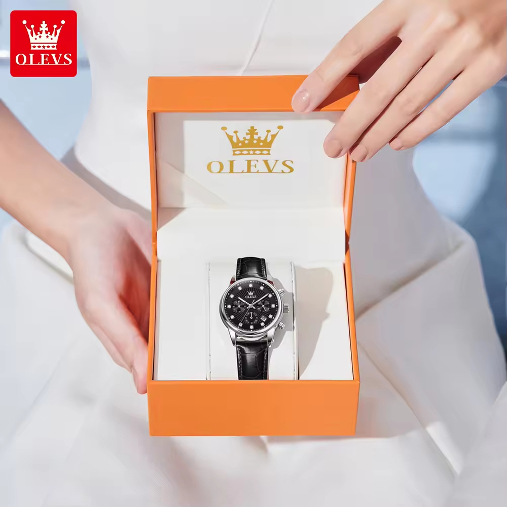 Đồng Hồ Nữ OLEVS-3669 Dây Da Chính Hãng