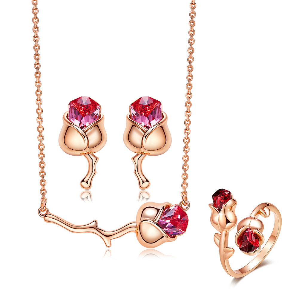 Combo Đồng Hồ Nữ JS-028B Julius Hàn Quốc + Nữ Trang ESME ES141