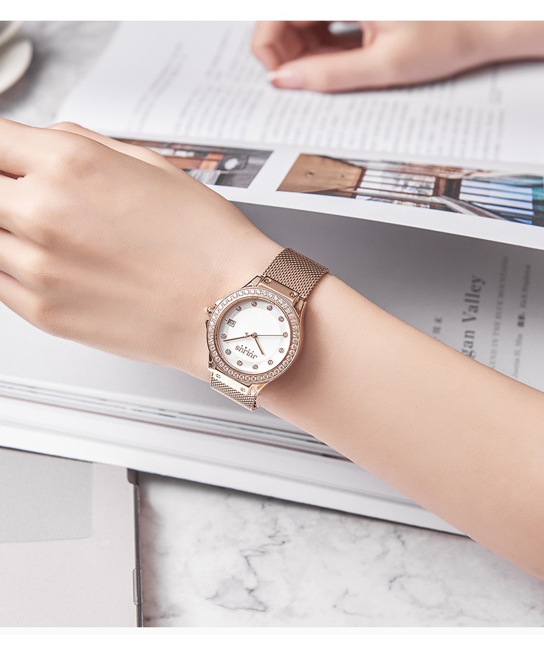 Combo Đồng Hồ Nữ JS-040B Julius Hàn Quốc + Nữ Trang ESME ES141