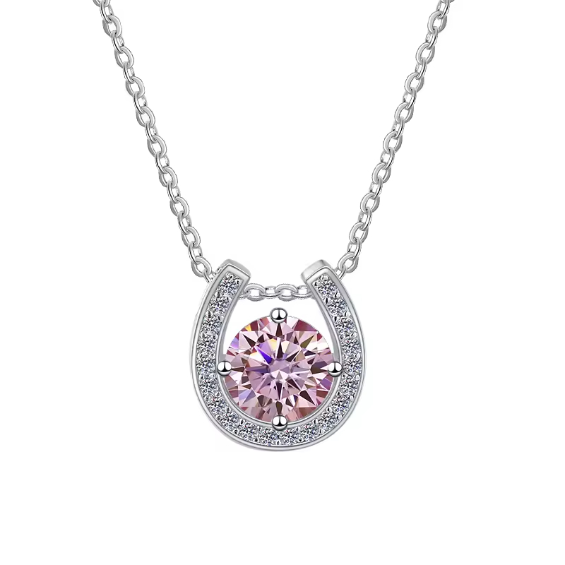Dây Chuyền ESME ESHK053B Kim Cương Đá Moissanite Bạc 925 Xi Kim 5 lớp