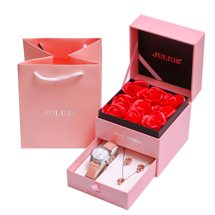 Combo Đồng Hồ Nữ JA-844A Julius Hàn Quốc + Nữ Trang ESME ES096