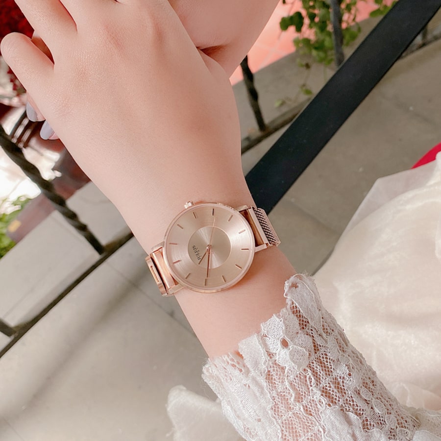 Đồng Hồ Nữ JS-025 Kính Sapphire Julius Star Dây Nam Châm Hàn Quốc (4 Màu)