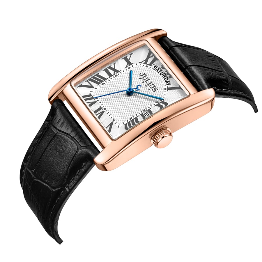 Đồng Hồ Nữ JA-1398D Julius Hàn Quốc Dây Da (Đen)