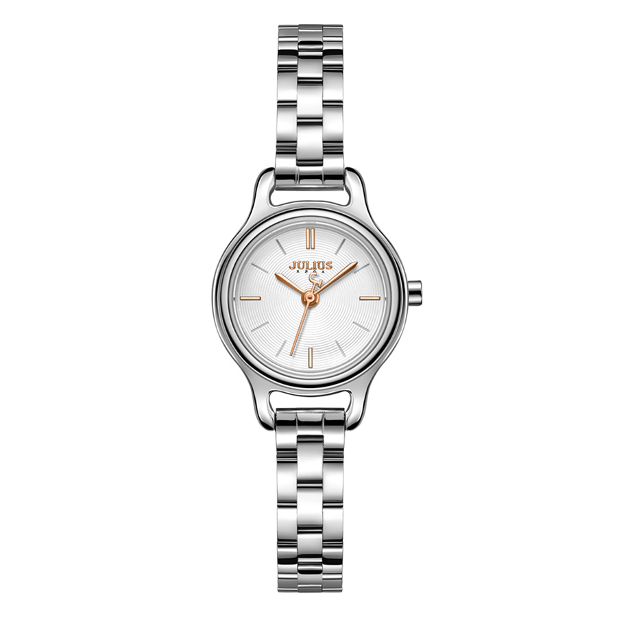 Đồng Hồ Nữ JA-1409A Julius Hàn Quốc Dây Thép (Bạc)