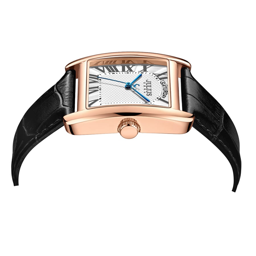 Đồng Hồ Nữ JA-1398D Julius Hàn Quốc Dây Da (Đen)