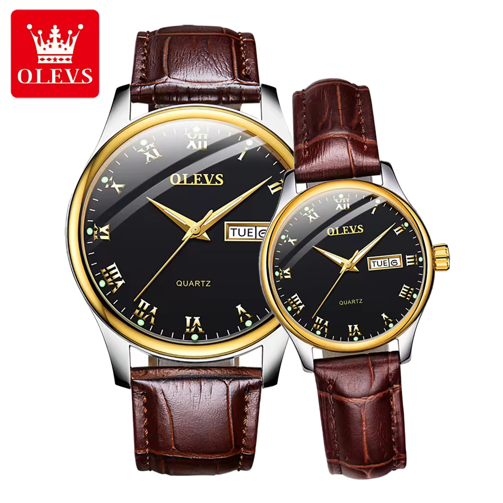 Đồng Hồ Cặp OLEVS-5568B Dây Thép Chính Hãng