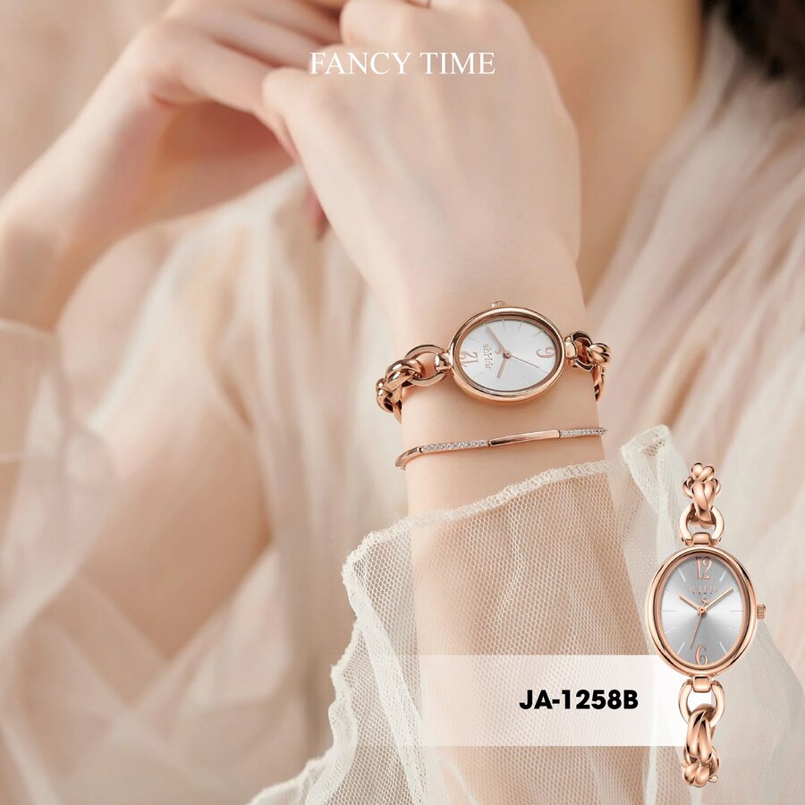 Đồng Hồ Nữ JA-1258 Julius Hàn Quốc Dây Thép (2 Màu)