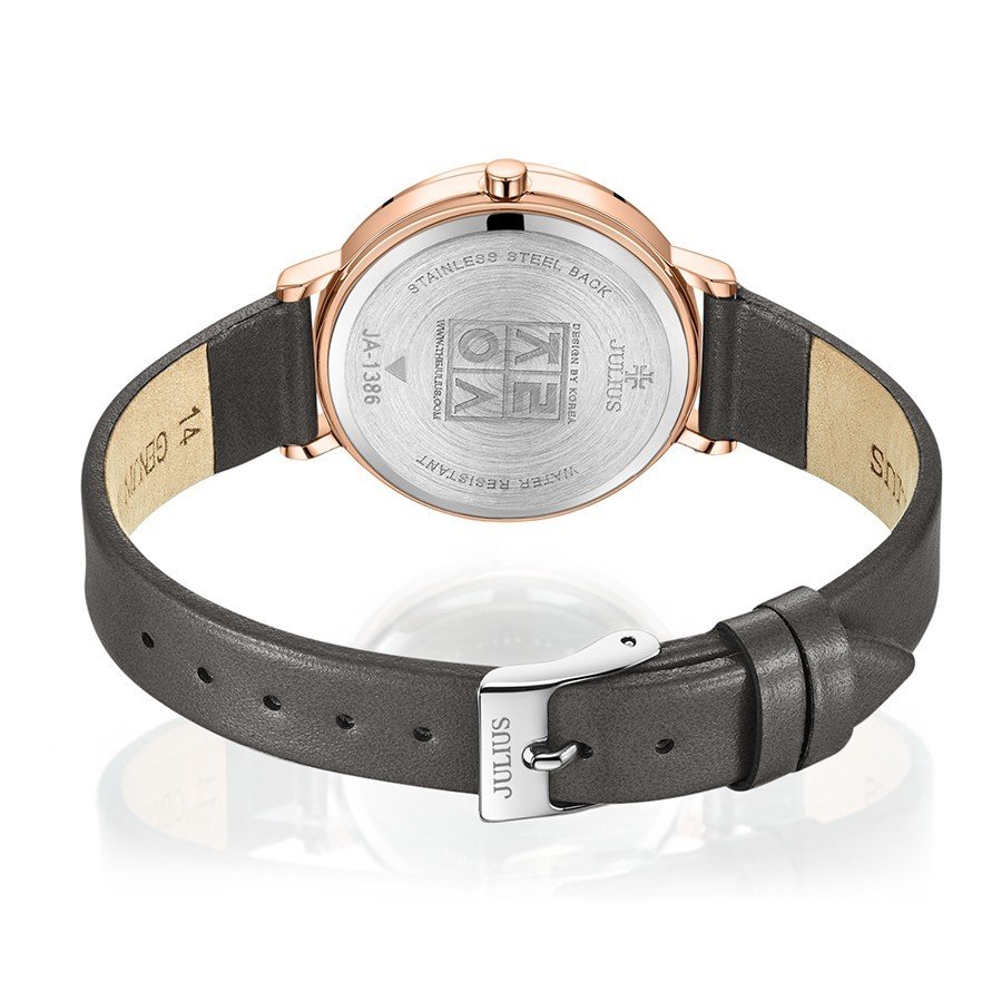 Đồng Hồ Nữ JA-1386 Julius Hàn Quốc Dây Da (2 Màu)