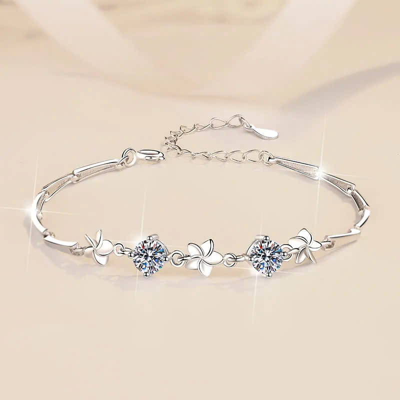 Vòng Tay ESME ES160KC Kim Cương Đá Moissanite Bạc 925 Xi Kim 5 lớp
