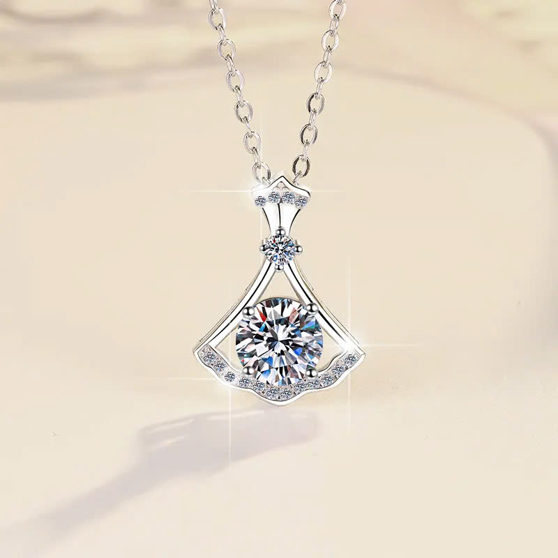 Dây Chuyền ESME ES163KC Kim Cương Đá Moissanite Bạc 925 Xi Kim 5 lớp
