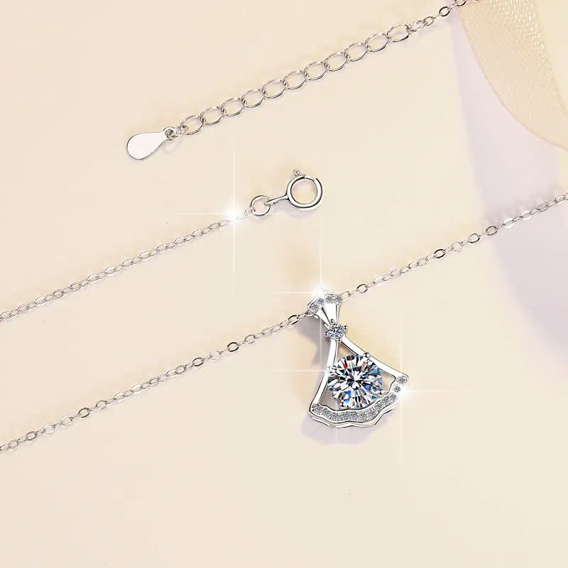 Dây Chuyền ESME ES163KC Kim Cương Đá Moissanite Bạc 925 Xi Kim 5 lớp