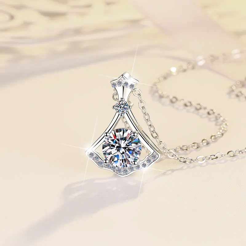 Dây Chuyền ESME ES163KC Kim Cương Đá Moissanite Bạc 925 Xi Kim 5 lớp