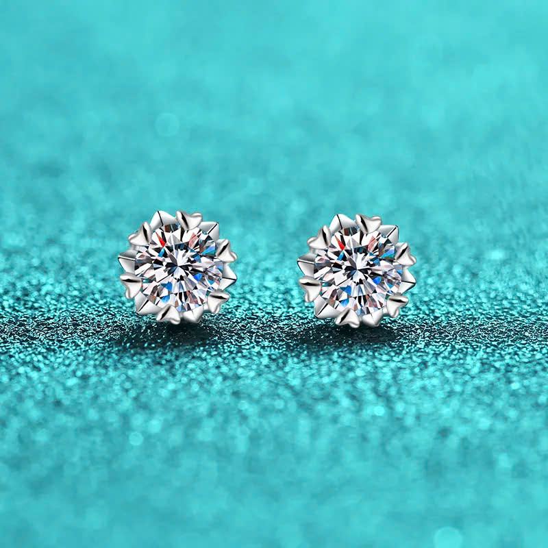 Bông Tai ESME ES168AKC Kim Cương Đá Zirconia Bạc 925 Xi Kim 5 lớp