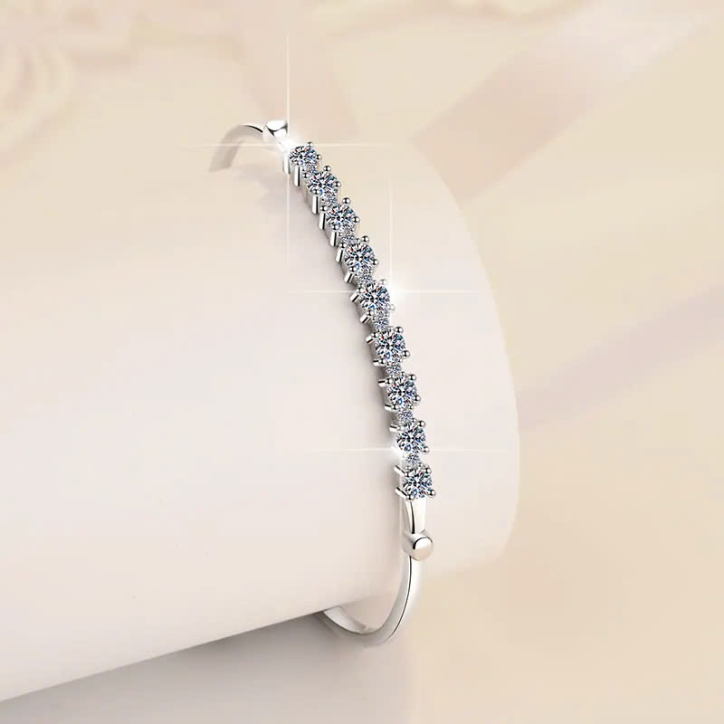Vòng Tay ESME ES169AKC Kim Cương Đá Moissanite Bạc 925 Xi Kim 5 lớp