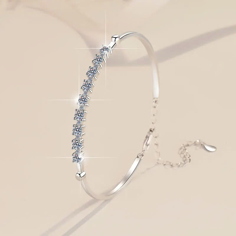 Vòng Tay ESME ES169AKC Kim Cương Đá Moissanite Bạc 925 Xi Kim 5 lớp