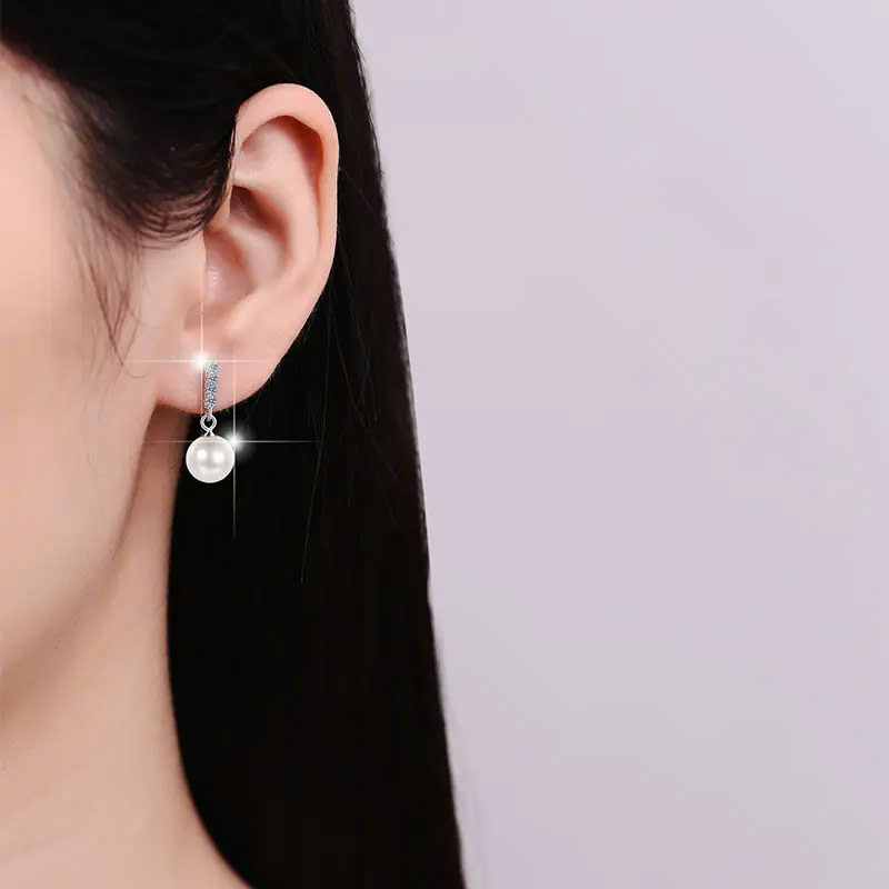 Bông Tai ESME ES175AS Kim Cương Đá Moissanite Bạc 925 Xi Kim 5 lớp
