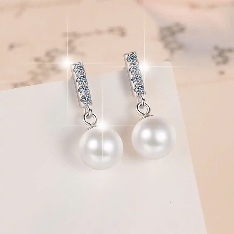 Bông Tai ESME ES175AS Kim Cương Đá Moissanite Bạc 925 Xi Kim 5 lớp