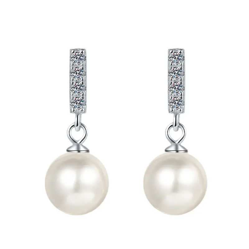 Bông Tai ESME ES175AS Kim Cương Đá Moissanite Bạc 925 Xi Kim 5 lớp