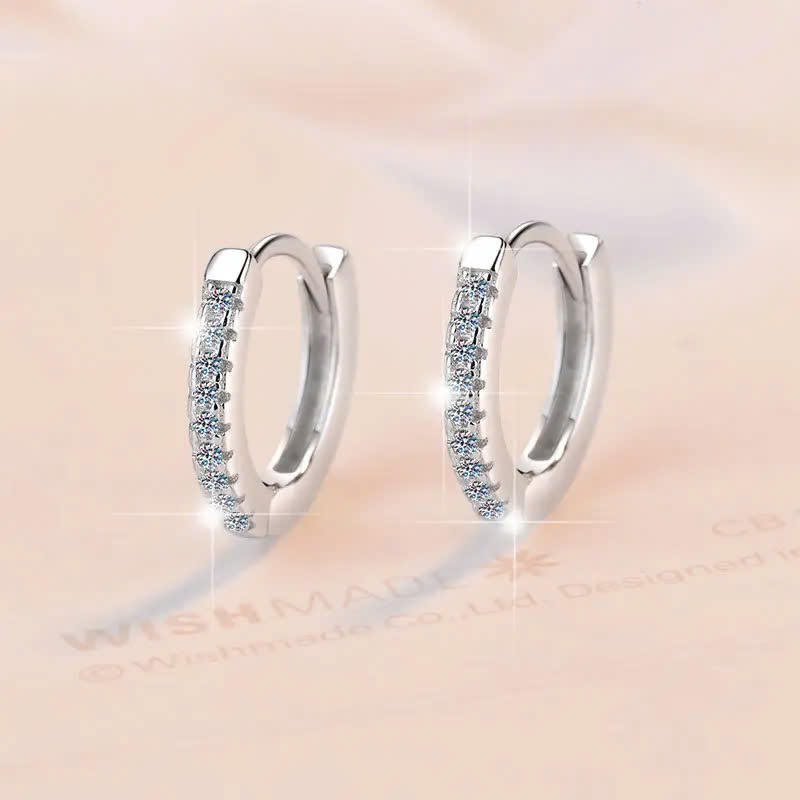 Bông Tai ESME ESES058  Kim Cương Đá Moissanite Bạc 925 Xi Kim 5 lớp