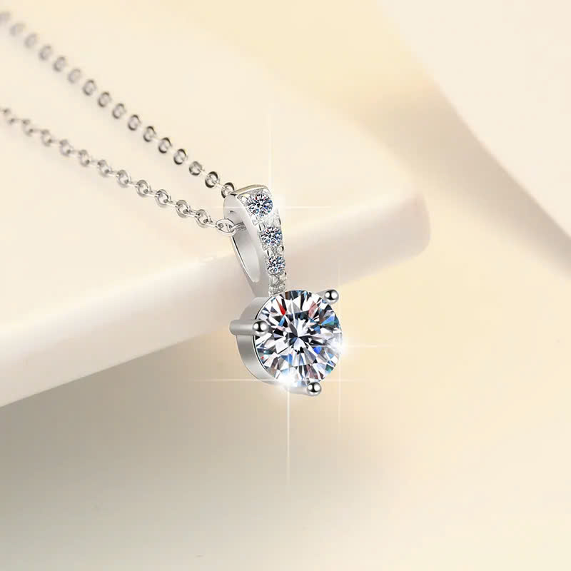 Dây Chuyền ESME ES174AS Kim Cương Đá Moissanite Bạc 925 Xi Kim 5 lớp