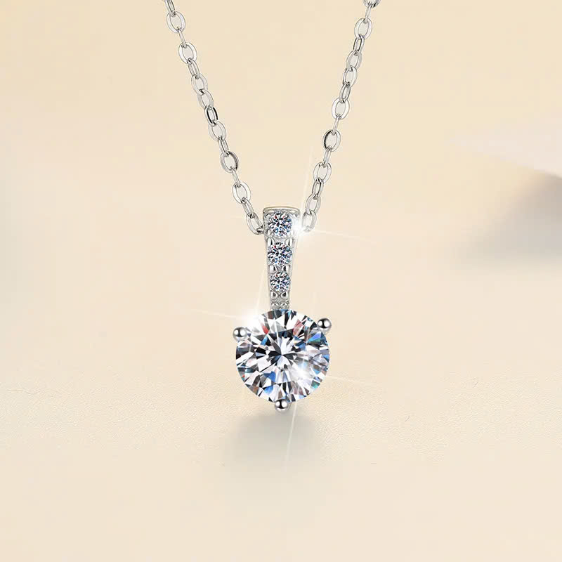 Dây Chuyền ESME ES174AS Kim Cương Đá Moissanite Bạc 925 Xi Kim 5 lớp