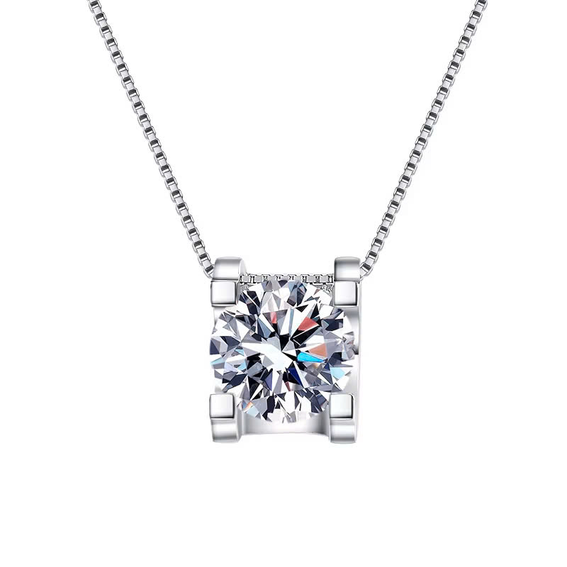 Dây Chuyền ESME ESHK002 Kim Cương Đá Moissanite Bạc 925 Xi Kim 5 lớp