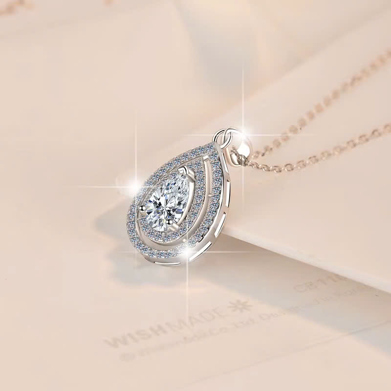 Dây Chuyền ESME ESHK078 Kim Cương Đá Moissanite Bạc 925 Xi Kim 5 lớp