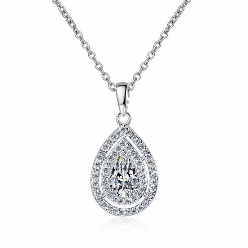 Dây Chuyền ESME ESHK078 Kim Cương Đá Moissanite Bạc 925 Xi Kim 5 lớp