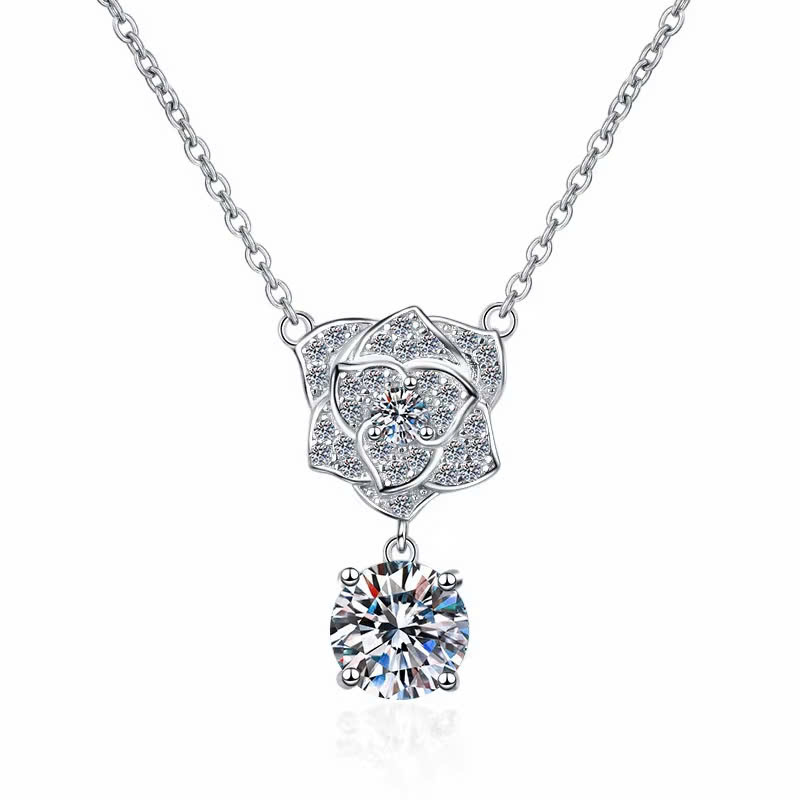 Dây Chuyền ESME ESHK034 Kim Cương Đá Moissanite Bạc 925 Xi Kim 5 lớp