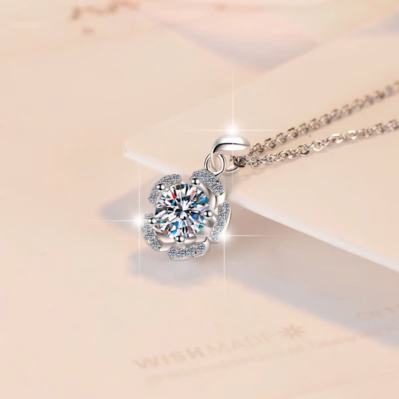 Dây Chuyền ESME ESHK076 Kim Cương Đá Moissanite Bạc 925 Xi Kim 5 lớp
