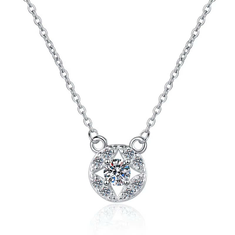 Dây Chuyền ESME ESHK072 Kim Cương Đá Moissanite Bạc 925 Xi Kim 5 lớp