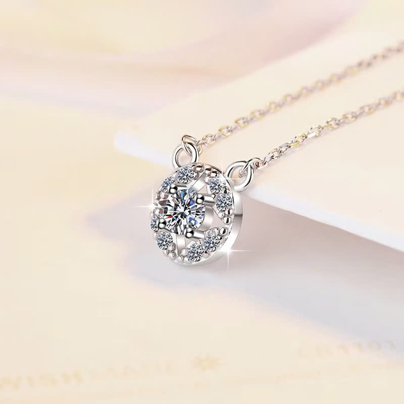 Dây Chuyền ESME ESHK072 Kim Cương Đá Moissanite Bạc 925 Xi Kim 5 lớp