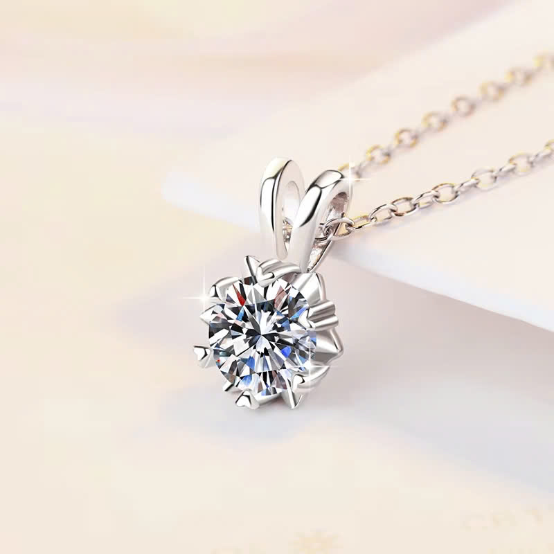 Dây Chuyền ESME ESHK074 Kim Cương Đá Moissanite Bạc 925 Xi Kim 5 lớp