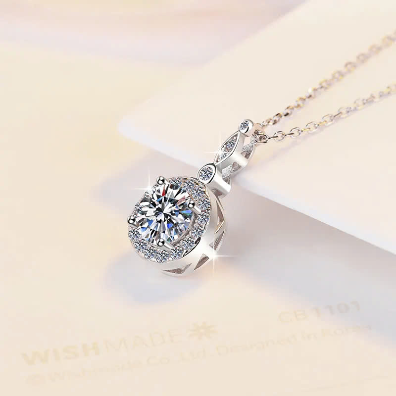 Dây Chuyền ESME ESHK070 Kim Cương Đá Moissanite Bạc 925 Xi Kim 5 lớp