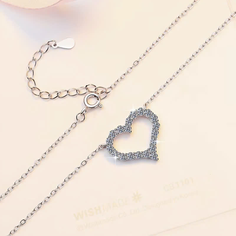 Dây Chuyền ESME ESHK069 Kim Cương Đá Moissanite Bạc 925 Xi Kim 5 lớp