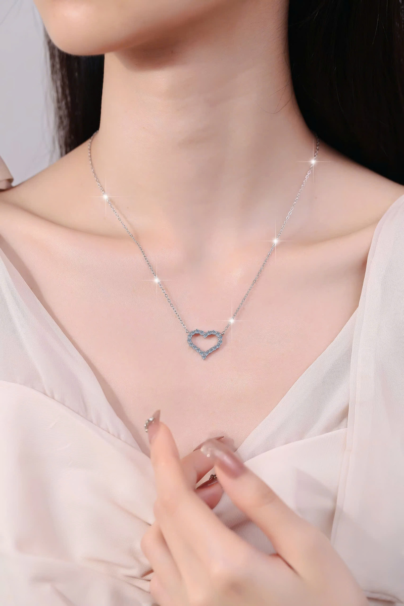 Dây Chuyền ESME ESHK069 Kim Cương Đá Moissanite Bạc 925 Xi Kim 5 lớp