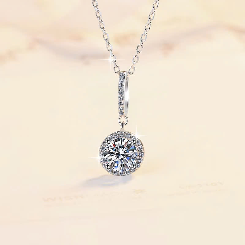Dây Chuyền ESME ESHK067 Kim Cương Đá Moissanite Bạc 925 Xi Kim 5 lớp