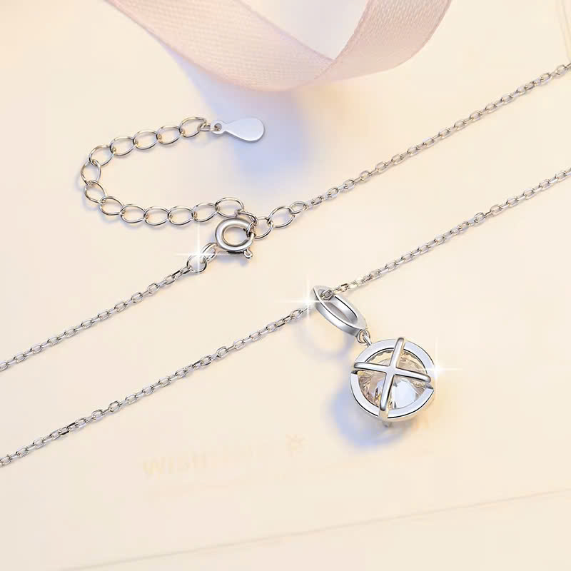 Dây Chuyền ESME ESHK067 Kim Cương Đá Moissanite Bạc 925 Xi Kim 5 lớp