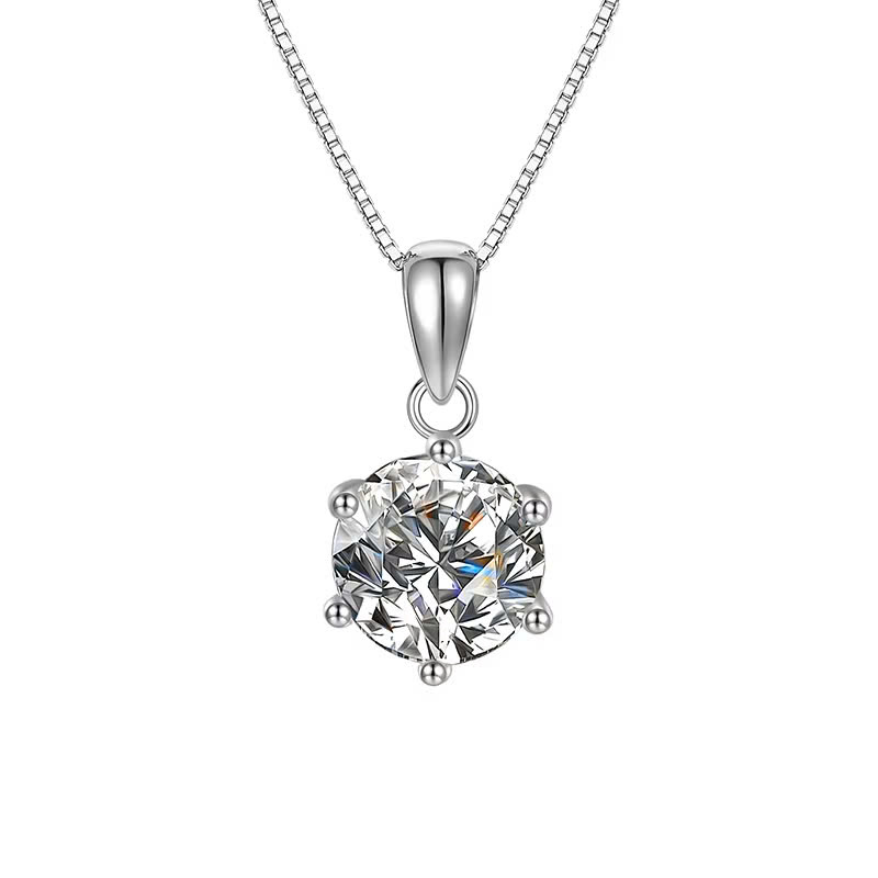 Dây Chuyền ESME ESHK046 Kim Cương Đá Moissanite Bạc 925 Xi Kim 5 lớp
