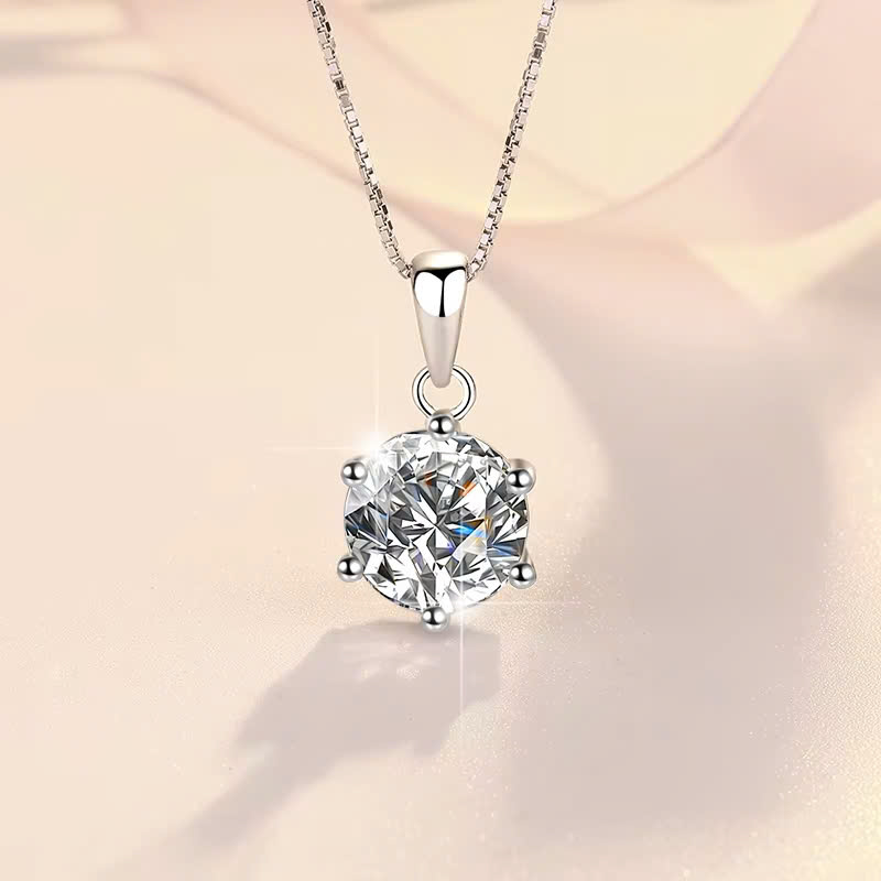Dây Chuyền ESME ESHK046 Kim Cương Đá Moissanite Bạc 925 Xi Kim 5 lớp