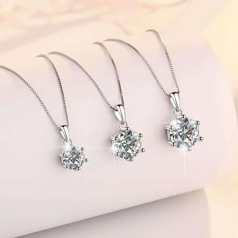 Dây Chuyền ESME ESHK046 Kim Cương Đá Moissanite Bạc 925 Xi Kim 5 lớp