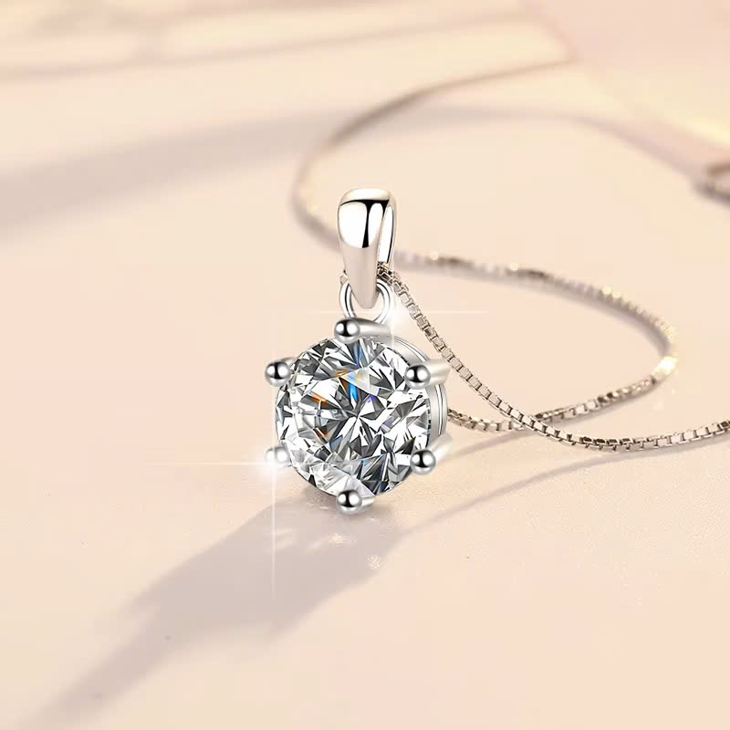 Dây Chuyền ESME ESHK046 Kim Cương Đá Moissanite Bạc 925 Xi Kim 5 lớp