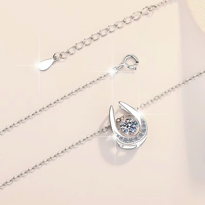 Dây Chuyền ESME ESHK049 Kim Cương Đá Moissanite Bạc 925 Xi Kim 5 lớp