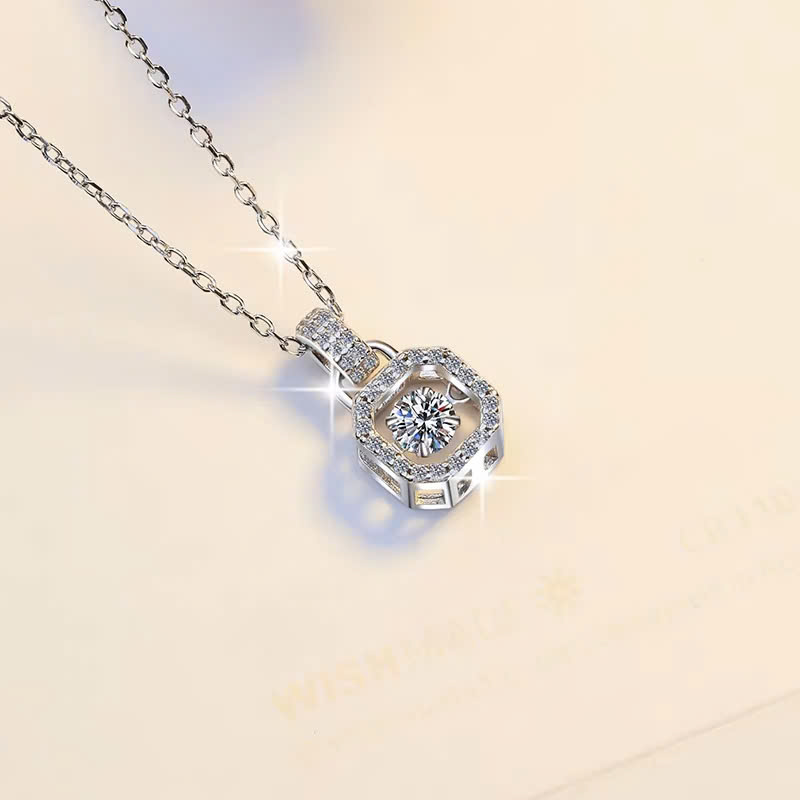 Dây Chuyền ESME ESHK066 Kim Cương Đá Moissanite Bạc 925 Xi Kim 5 lớp