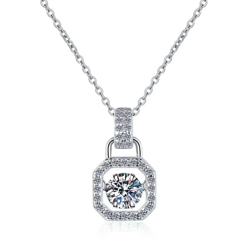 Dây Chuyền ESME ESHK066 Kim Cương Đá Moissanite Bạc 925 Xi Kim 5 lớp