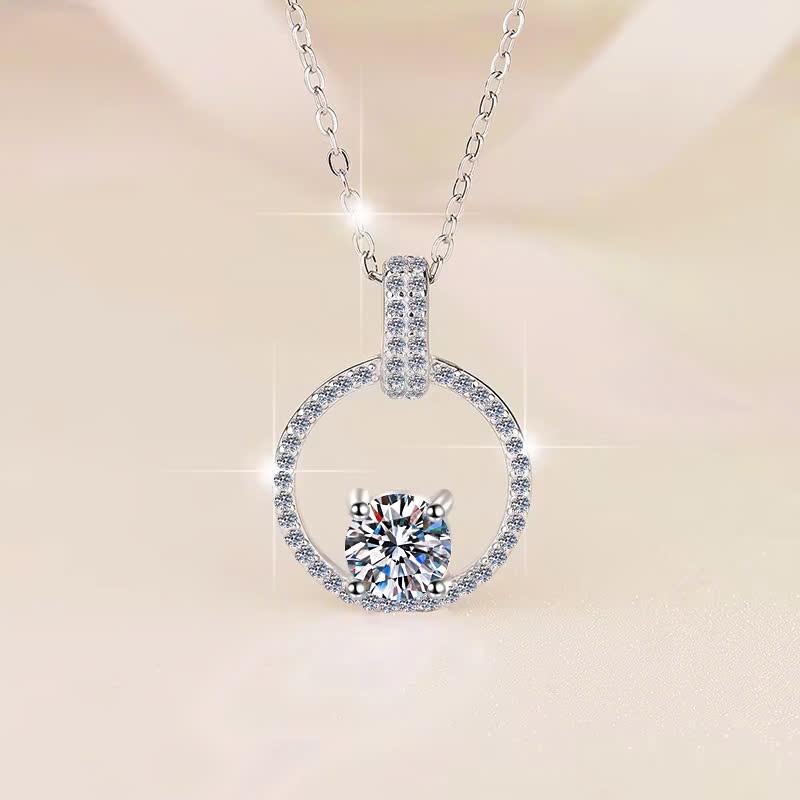 Dây Chuyền ESME ESHK059 Kim Cương Đá Moissanite Bạc 925 Xi Kim 5 lớp