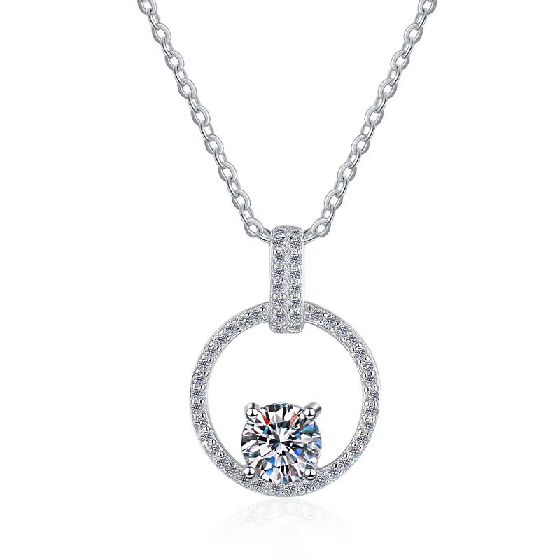 Dây Chuyền ESME ESHK059 Kim Cương Đá Moissanite Bạc 925 Xi Kim 5 lớp