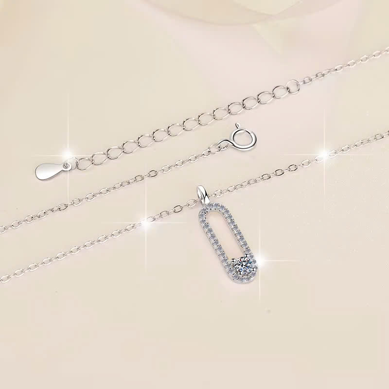 Dây Chuyền ESME ESHK058 Kim Cương Đá Moissanite Bạc 925 Xi Kim 5 lớp