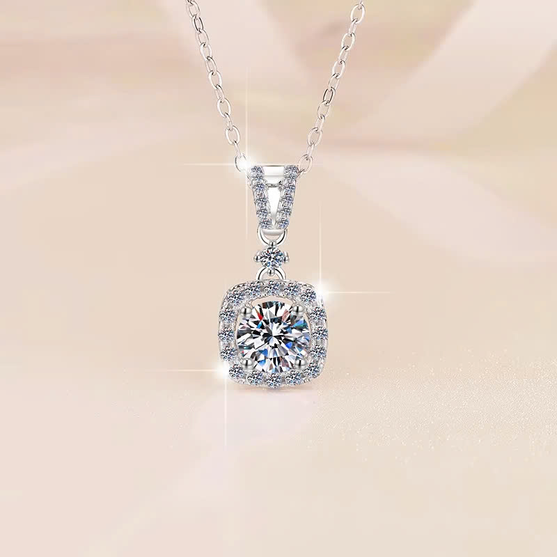 Dây Chuyền ESME ESHK057 Kim Cương Đá Moissanite Bạc 925 Xi Kim 5 lớp